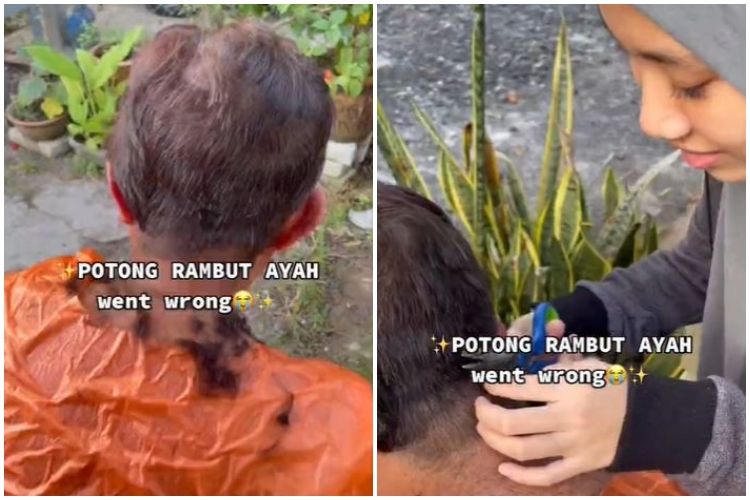 Cewek ini ngide potong rambut ayahnya tapi berakhir gagal, hasilnya malah dipuji jadi awet muda