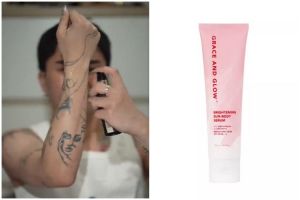 Nggak luntur usai disemprot air, ini review Grace and Glow Body Serum SPF 30 PA+++ harga Rp 40 ribuan