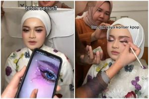 Pengantin ini tantang MUA bikin riasan butterfly eye makeup, cuma 20 menit hasilnya bikin melongo
