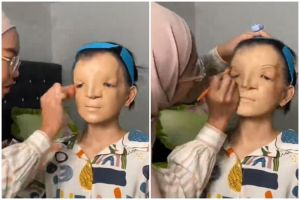 MUA ini berhasil rias cewek dengan bentuk wajah kurang sempurna, hasil makeup-nya banjir pujian