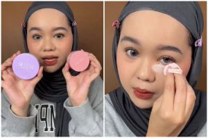 Battle review bedak tabur Pinkflash & Dazzle Me harga Rp30 ribuan yang diklaim beri efek blurring