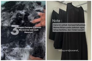 Jangan pakai detergen, trik cuci pakaian hitam agar tak luntur dan kusam cuma tambah 1 bahan dapur