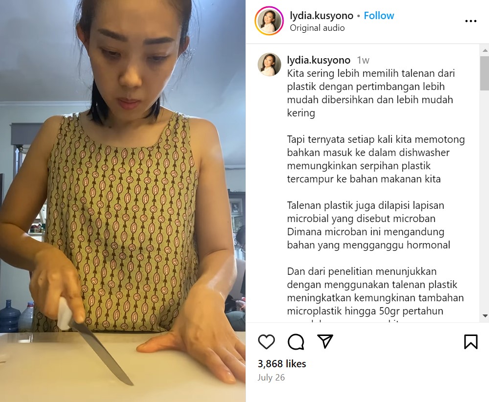 Sering diabaikan, wanita ini jelaskan bahaya penggunaan talenan plastik saat memotong makanan
