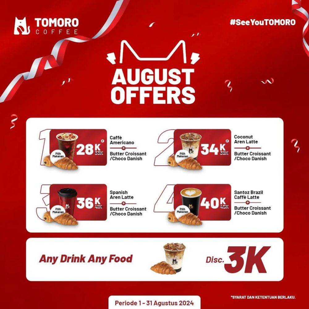 Banyak diskon kemerdekaan, ini 13 promo makanan dan minuman selama Agustus 2024