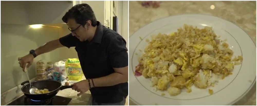 Cara Andre Taulany masak nasi goreng ini praktis dan sedap meski minim bumbu, cocok buat pemula