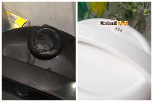 Trik menanak nasi agar airnya tidak luber ke lubang pembuangan uap, ampuh cukup oles 1 bahan dapur