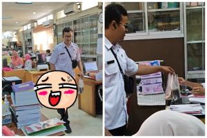 Cara pria bawa belasan plastik minuman ini idenya ada-ada aja, tak kewalahan andalkan 1 alat sederhana