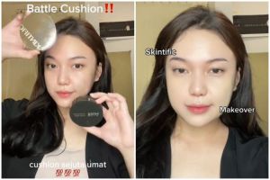 Battle review cushion Skintific dan Make Over yang diklaim full coverage, mana yang beri efek glowing?