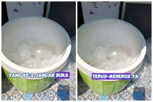 Tanpa masuk kulkas, pedagang minuman ini bagikan trik menyimpan es batu supaya tidak cepat mencair