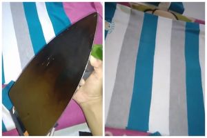 Trik mengatasi setrika gosong agar tak lengket saat dipakai, ampuh dengan 1 jenis pembungkus makanan