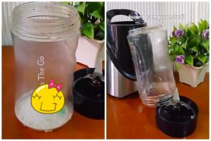 Cara cuci blender pakai 2 bahan makanan, auto kinclong tanpa disikat