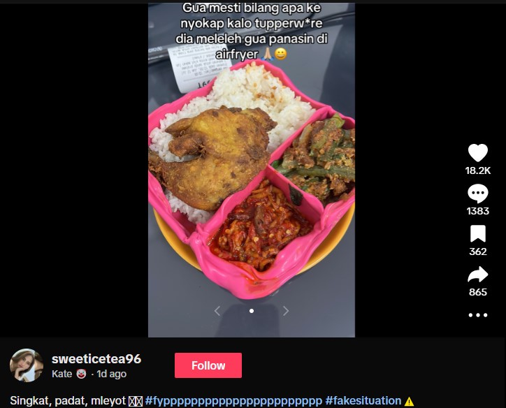 Penampakan toples Tupperware meleleh ini auto buat emak-emak marah, penyebabnya bikin geleng kepala