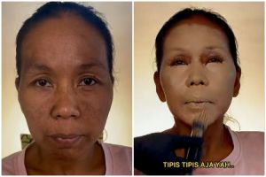 Transformasi makeup penjual sayur dirias jadi pengantin Padang ini beda pol, hasilnya mirip Barbie