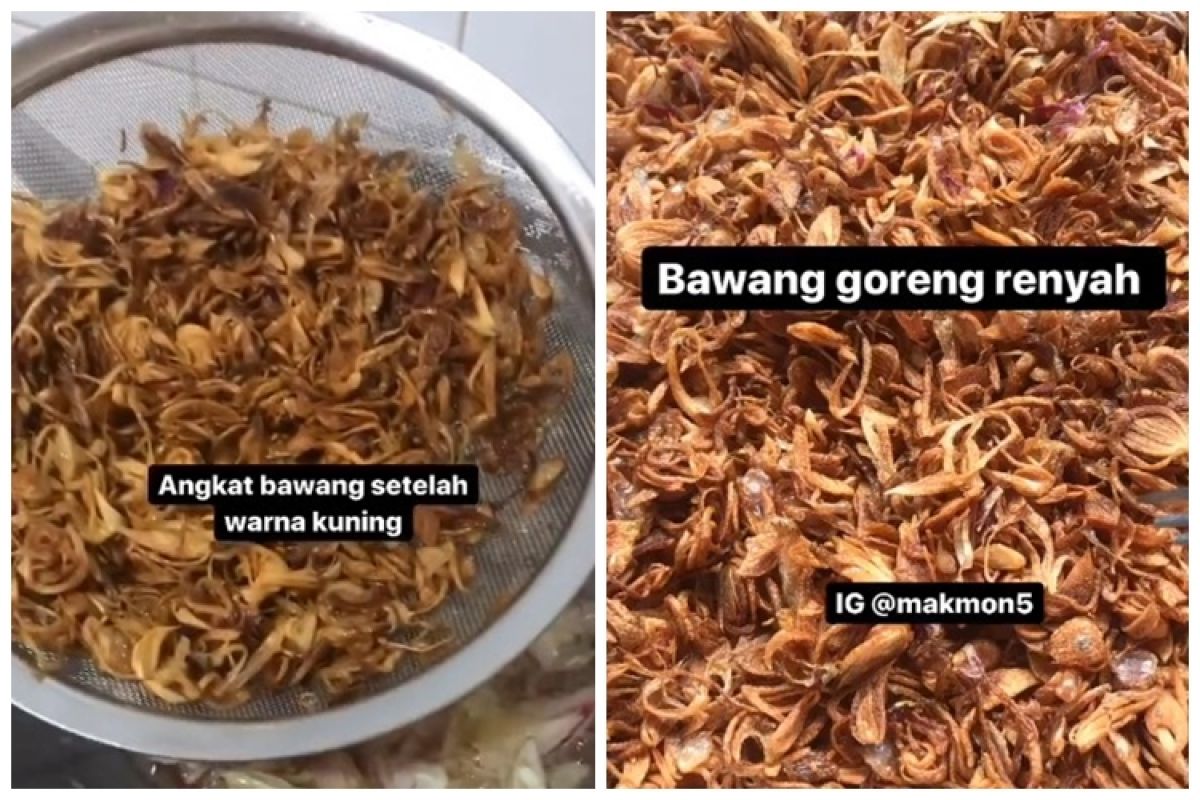 Bukan diberi tepung, ini trik bikin bawang goreng renyah dan tak menggumpal ditambah 1 bahan dapur