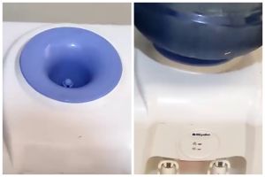 Pria ini tunjukkan fungsi lain tutup dispenser, bikin air galon tak tumpah saat isi ulang