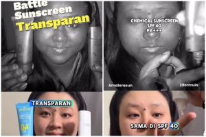 Battle review sunscreen transparan Amaterasun & Elformula SPF 40 PA+++, mana lebih cepat meresap?