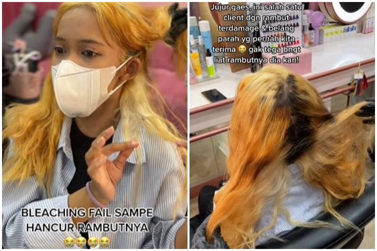 Kisah cewek perbaiki rambut rusak akibat bleaching ini potret before after-nya bikin syok
