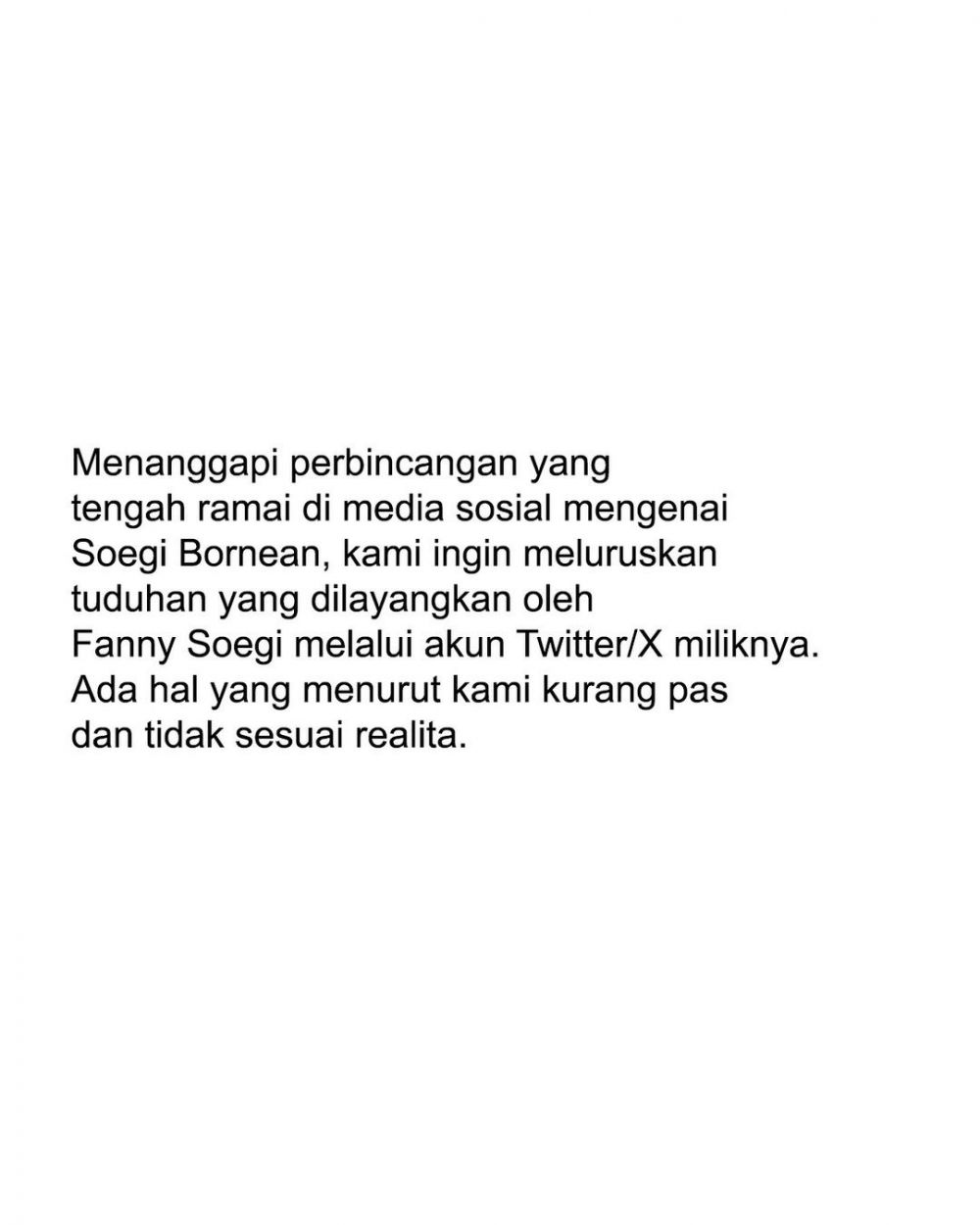 Fanny Soegi sindir mantan bandnya tak transparan soal royalti, begini klarifikasi pihak Soegi Bornean