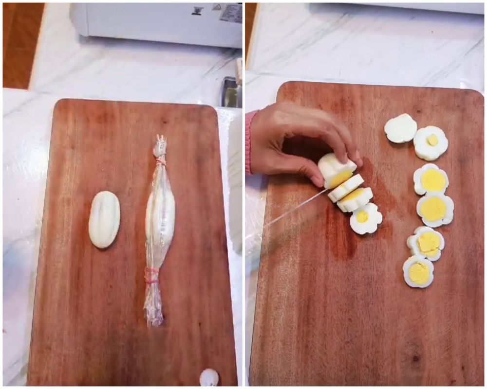 Cocok buat bekal anak, ini trik mencetak telur rebus berbentuk bunga pakai 1 alat sederhana