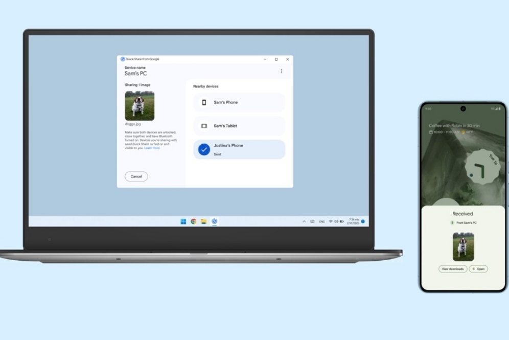 Cara mudah berbagi file antara Windows dan Android menggunakan Quick Share Google