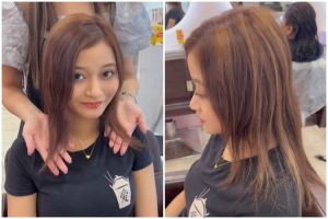 Transformasi cewek rambut sangat tipis usai di-styling ini hasilnya disebut mirip Jihyo Twice