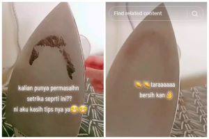 Trik membersihkan kerak gosong pada setrika dengan satu bahan dapur