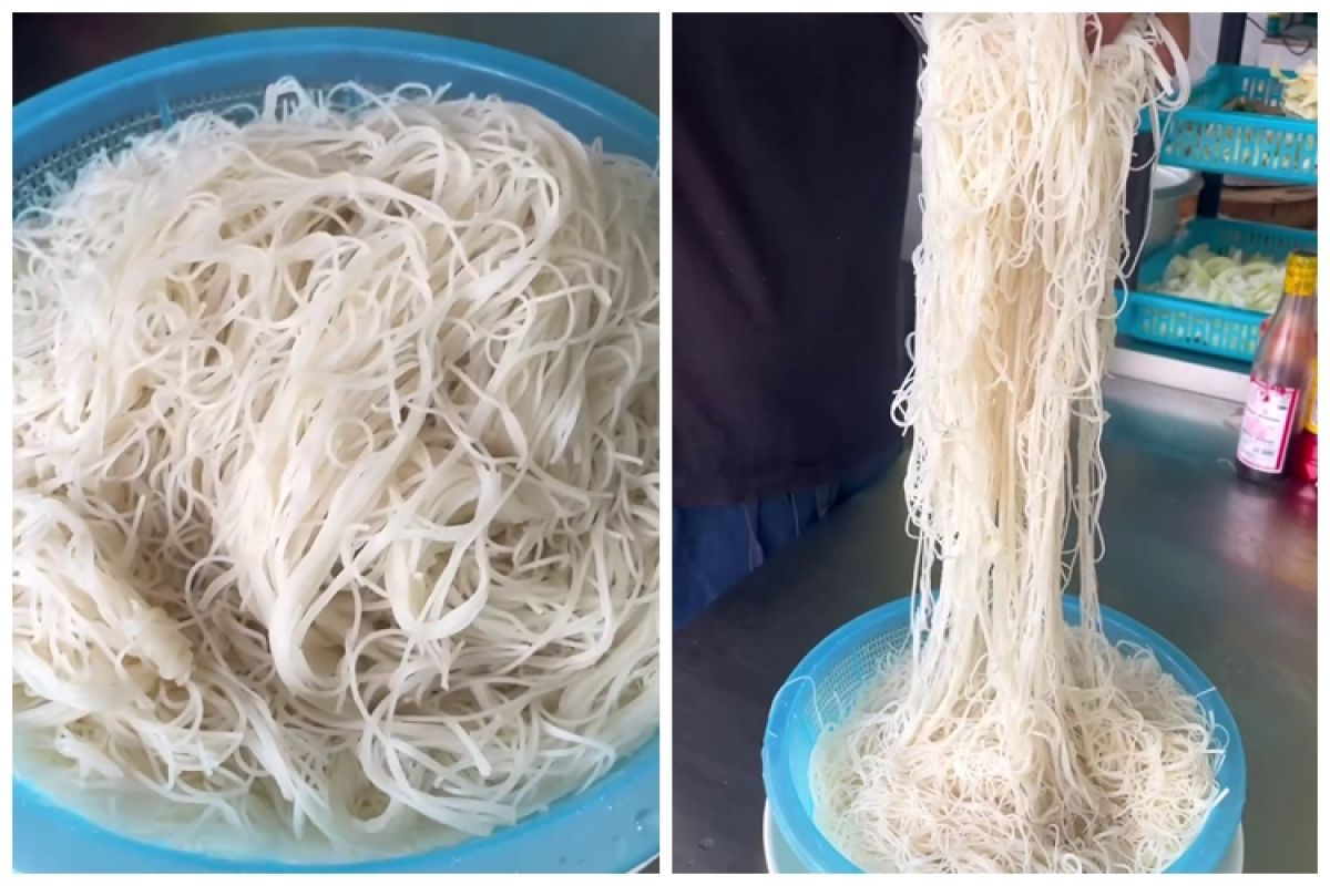 Without hot water, here's a trick to soaking rice noodles so they don't