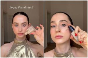 Jangan langsung dibuang, trik agar foundation habis bisa dipakai lagi cuma ditambah 1 produk skincare