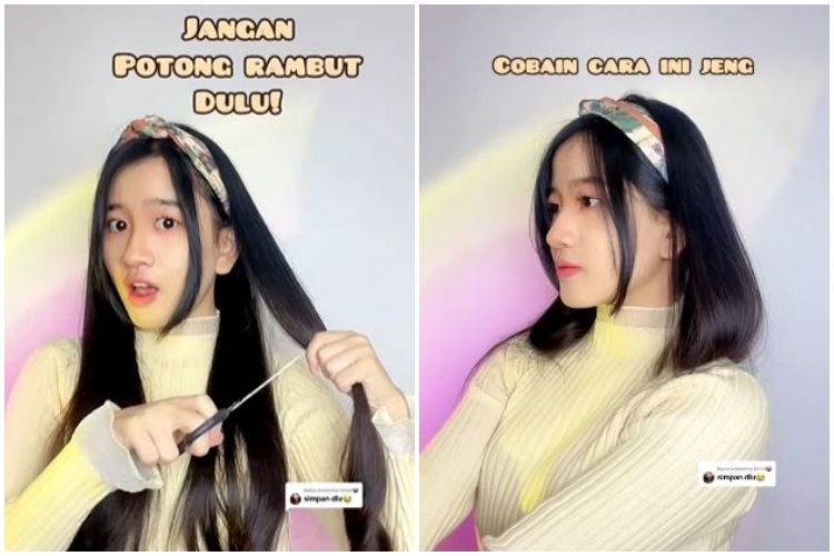 Nggak perlu dipotong, trik styling rambut panjang jadi pendek ini cuma andalkan 1 alat