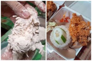 Cara melapisi daging ayam dengan tepung agar menempel sempurna, hasilnya keriting dan tetap lembut
