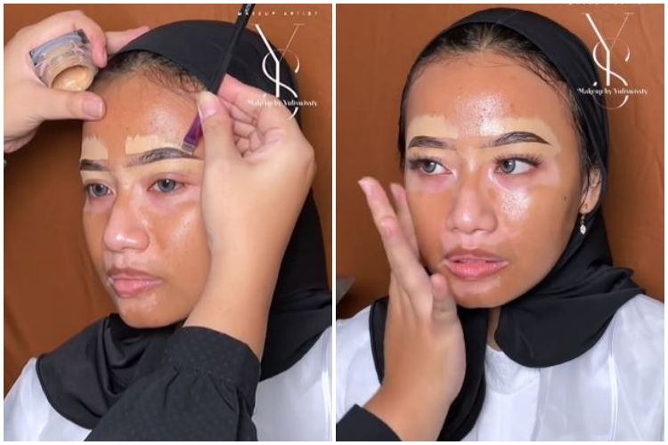 Tanpa color corrector, transformasi cewek dengan vitiligo dirias jadi pengantin ini hasilnya flawless 
