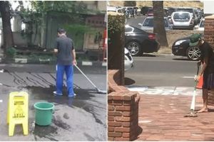 [KUIS] Pilih gambar aksi lucu orang ngepel ini untuk ungkap seberapa optimis kamu memandang hidup