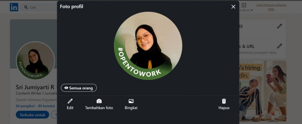 Anies Baswedan pasang tanda ‘Open to Work’ di LinkedIn, ini arti, fungsi, dan cara mengaktifkannya