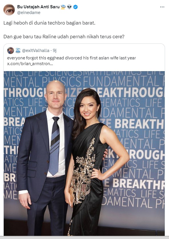 Heboh rumor menikah diam-diam, Raline Shah unggah foto bareng Brian Armstrong untuk klarifikasi