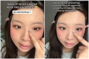 Nggak perlu touch up, trik bikin riasan nggak geser saat pakai kacamata ini cuma andalkan 2 produk
