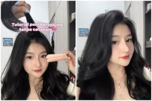 Tanpa catokan, begini trik bikin poni lepek jadi bervolume cuma perlu 2 langkah