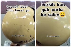 Tak perlu bahan khusus, ini trik bersihkan noda hitam di helm cuma pakai tambahan 1 bahan dapur