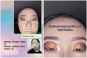 Efek salah pilih MUA berakhir zonk, hasil riasan pengantin wanita ini jauh dari kesan flawless