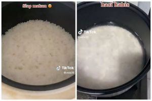 Cara cepat menanak nasi di rice cooker, hanya butuh 10 menit