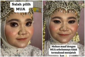 Salah pilih MUA berujung nyesek, pengantin ini putuskan rias ulang dengan hasil auto flawless