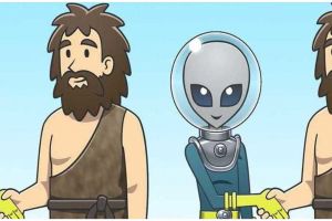 Tes ilusi optik, temukan 3 perbedaan antara gambar alien dan manusia gua ini dalam 25 detik
