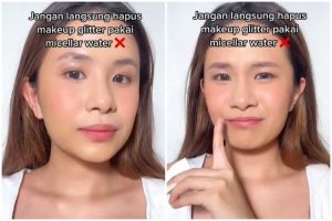Jangan langsung pakai micellar water, ini trik bersihkan eyeshadow glitter andalkan 1 alat sederhana