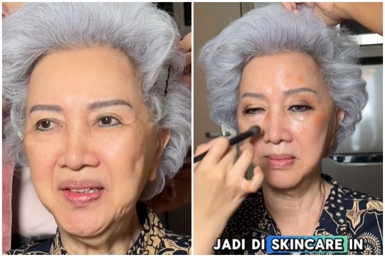 Transformasi nenek 75 tahun dirias fresh minimalist makeup ini hasilnya manglingi, kulit auto kencang