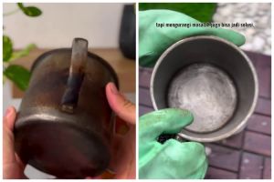 Cara basmi kerak gosong menahun di gelas stainless ini ampuh bikin kinclong pakai 3 bahan dapur