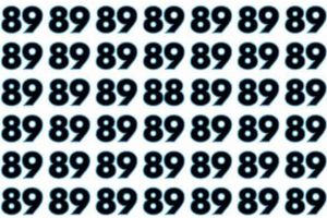 Ilusi optik, hanya mata HD yang dapat menemukan angka 88 di antara angka 89 dalam waktu 6 detik