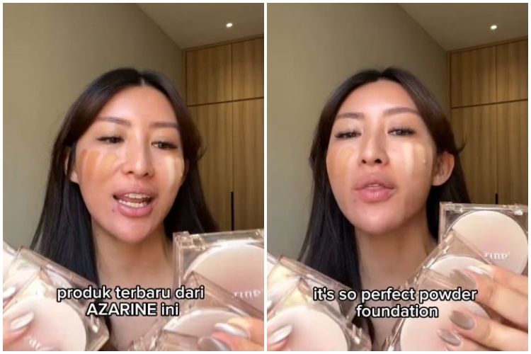Review Azarine Porefect Powder Foundation diklaim bikin wajah bak pakai filter, transferproof nggak?