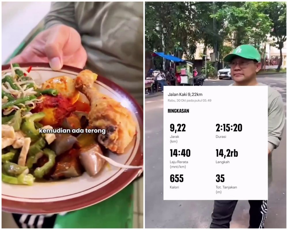 Momen Cak Imin pamer sarapan di warteg, menunya bikin salah fokus