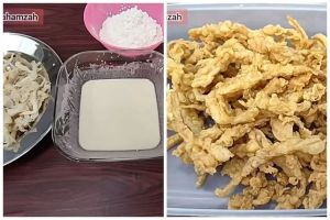 Trik bikin adonan tepung untuk jamur tiram krispi agar tetap renyah 3 hari