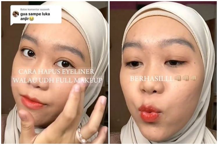 Cuma andalkan alat-alat sederhana, 2 trik hapus eyeliner ini efektif tanpa merusak complexion