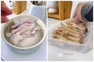 Bukan pakai rempah, ini trik menghilangkan bau amis dan lendir pada ceker cuma dengan 1 bahan dapur